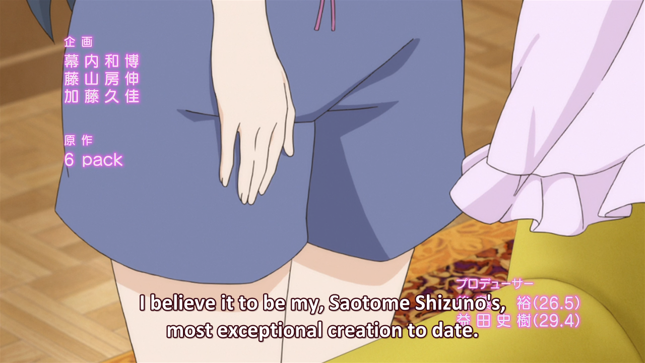 "I, Saotome Shizuno, feel like I've done a pretty good job."